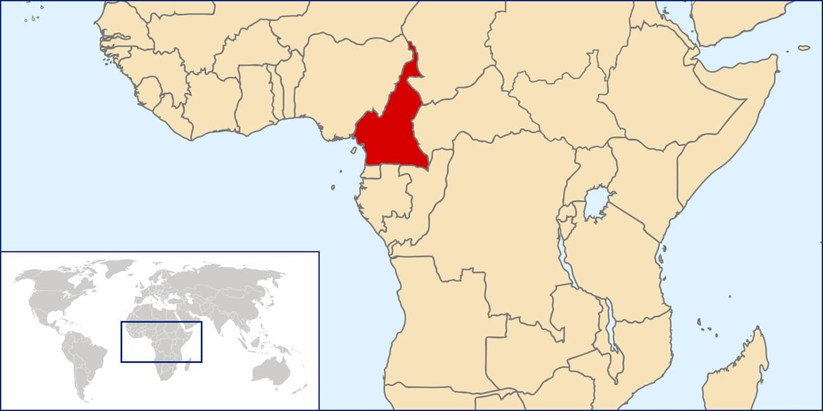 ನಕ್ಷೆ ಕ್ಯಾಮರೂನ್ ಸ್ಥಳ