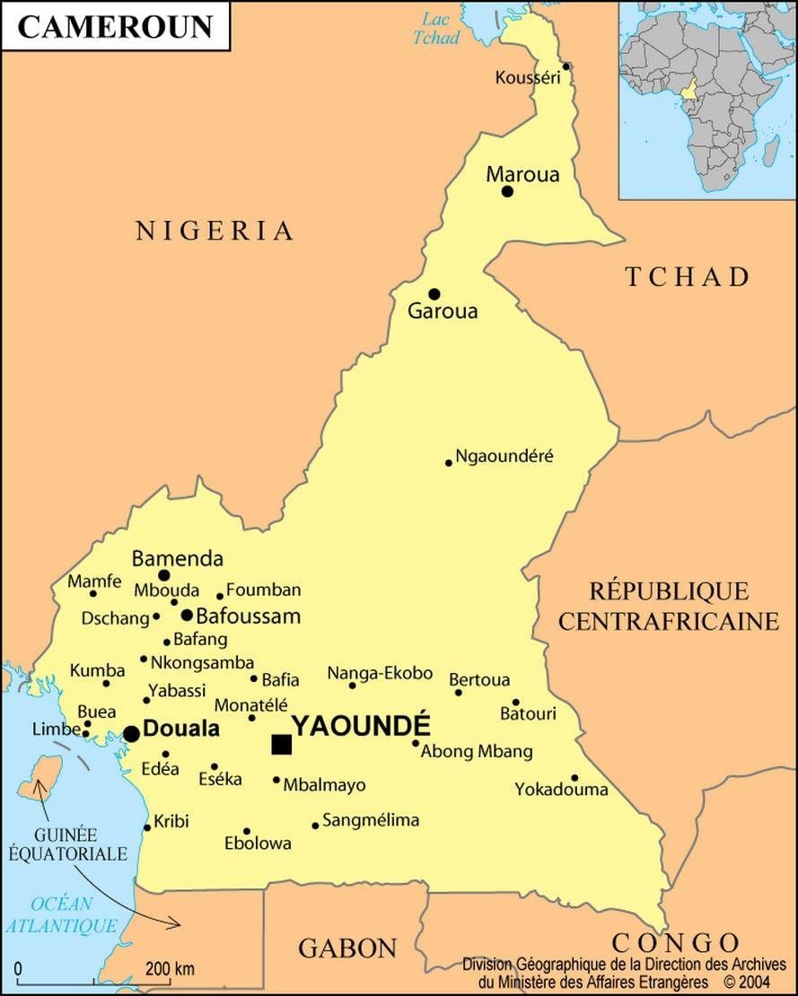 ನಕ್ಷೆ douala ಕ್ಯಾಮರೂನ್